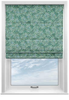Goa, Pacific Green - Twist&Fit Roman Blind